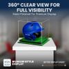 Acrylic Display Case for Baseball Batting Helmet Premium Baseball Display Case with Turf Base and Polished Edges Durable Display Cases for Collectibles .Dim:12.25" L x 10" W x 10.5" H(V22) view 2
