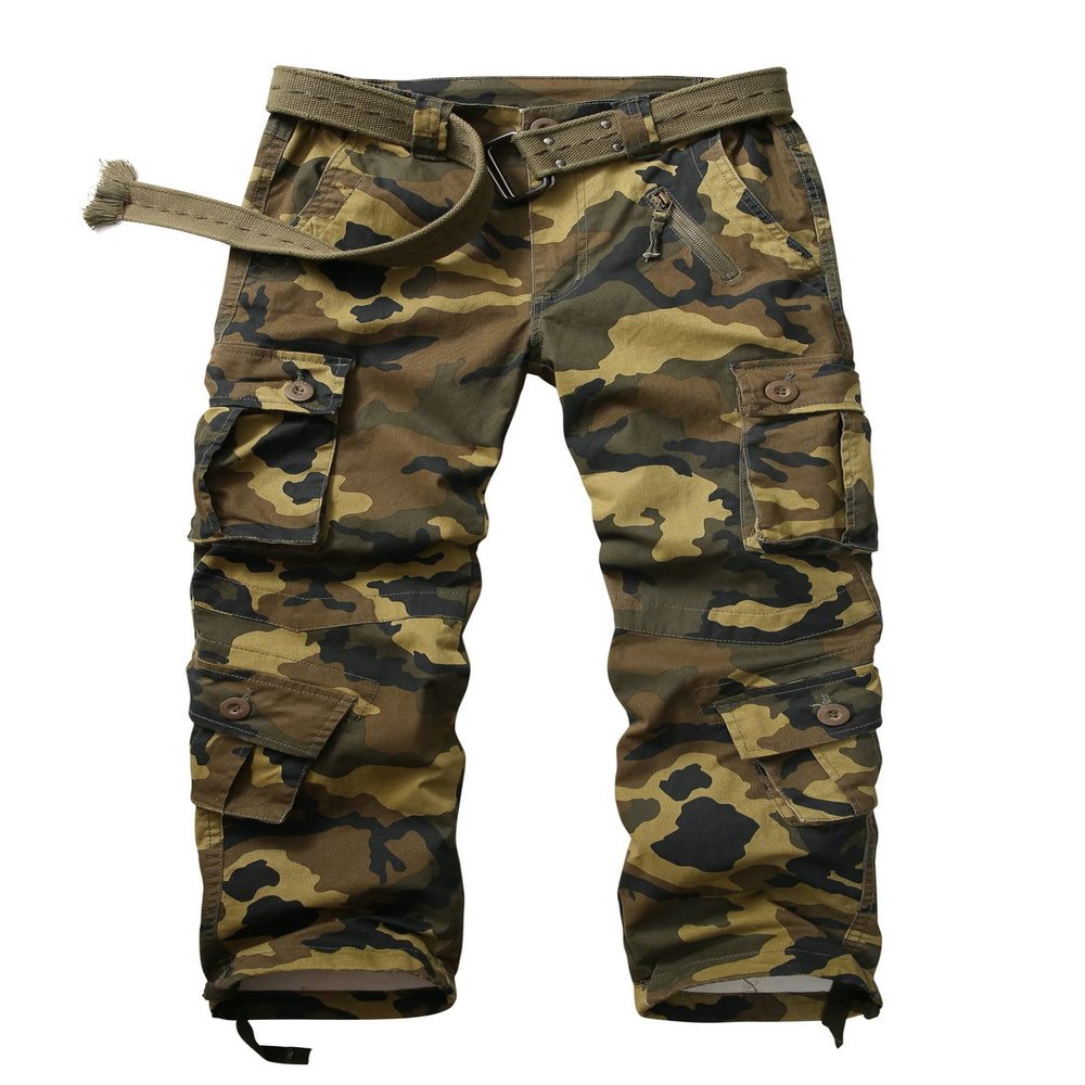 Women's Cotton Casual Military Army Cargo Combat Work Pants with 8 Pocket Camo N US 12