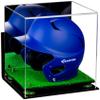 Acrylic Display Case for Baseball Batting Helmet Premium Baseball Display Case with Turf Base and Polished Edges Durable Display Cases for Collectibles .Dim: 12.25" L x 10" W x 10.5" H (V22) view 1