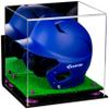Acrylic Display Case for Baseball Batting Helmet Premium Baseball Display Case with Turf Base and Polished Edges Durable Display Cases for Collectibles .Dim:12.25" L x 10" W x 10.5" H(V22) view 1