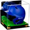 Acrylic Display Case for Baseball Batting Helmet Premium Baseball Display Case with Turf Base and Polished Edges Durable Display Cases for Collectibles .Dim:12.25" L x 10" W x 10.5" H (V22) view 1