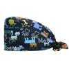 thefancypumpkin Creative Pattern Surgical Scrub Cap Medical Doctor Nurse Cap Beauty Caps for Unisex, M-11 view 1