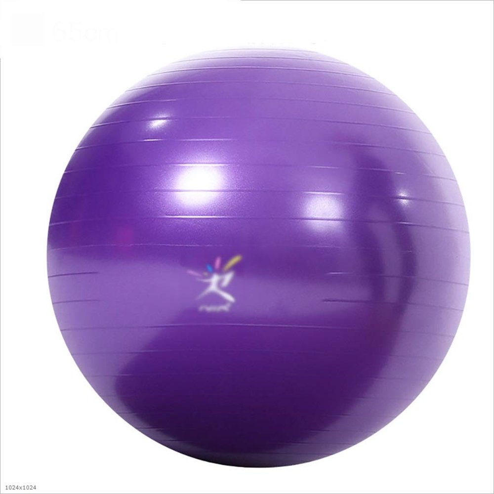 SH-PH Fitness Yoga Ball Women Thicken Explosion Pregnant Women Sports Slimming Children Balance Yoga Big Ball 65cm (Color : Purple)