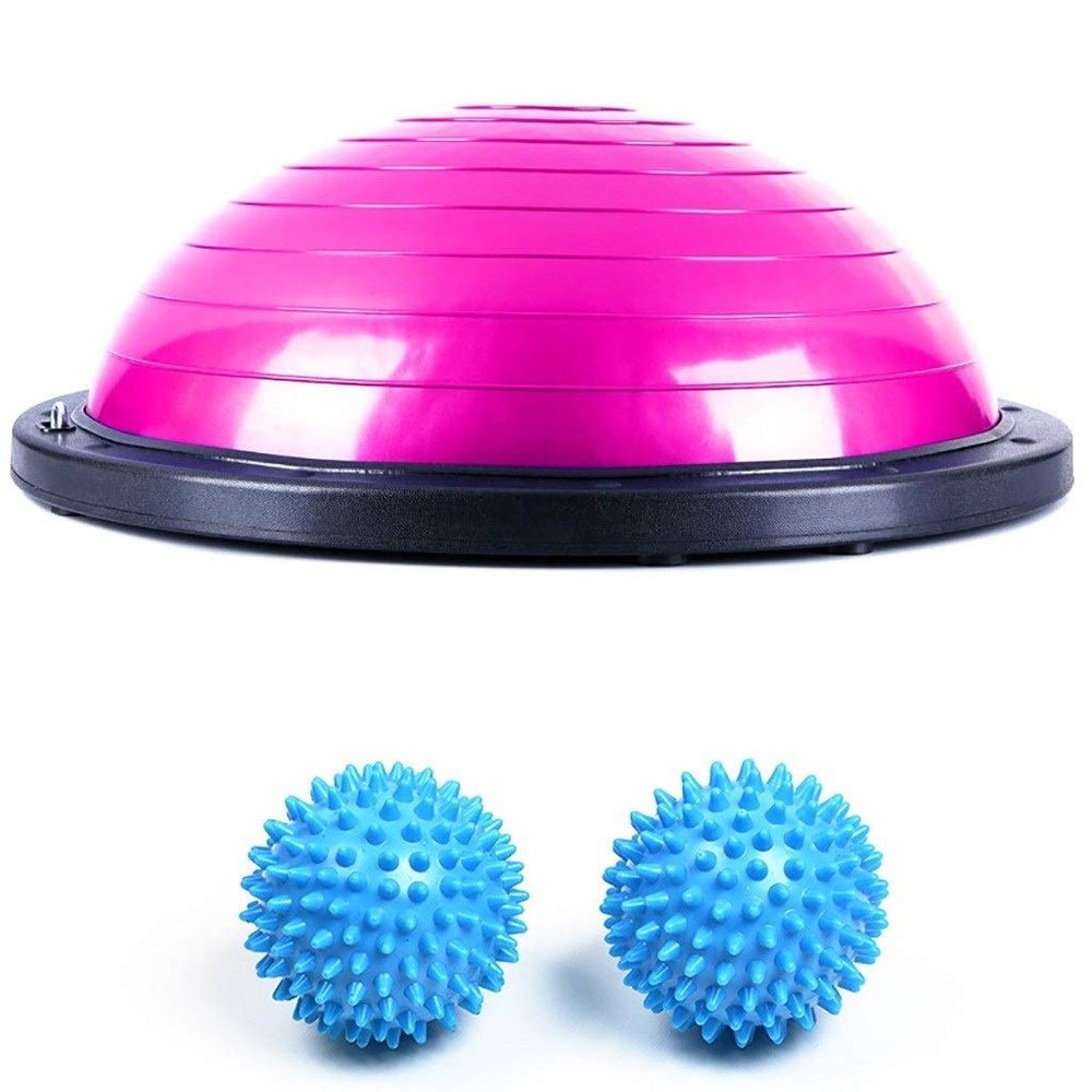 SH-PH Semi-Circular Yoga Ball, Thickened Explosion-Proof Yoga Wave Speed Ball semi-Circular Balance Ball, Fitness Yoga Hemisphere Rehabilitation Training 59.8 * 20.5cm (Color : B)