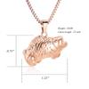 XSMZB Fish Urn Necklaces for Ashes Stainless Steel Keepsake Funeral Pendant Locket Memorial Cremation Jewelry for Men Women (Rose Gold) view 2
