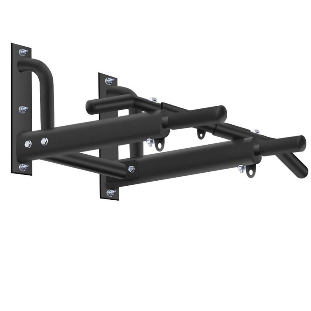 Swwin Pull Up Bars Wall Mounted Multi-Grip Chin-up Station Home Gym Exercise Workout Equipment Strength Training Equipment Fitness Equipment Single Parallel Bars for Walls (A. B, C : A)
