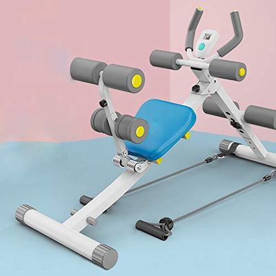 Abdominal Machine Abdominal Exercise Fitness Equipment Home Foldable Abdominal Training Machine Ab Rocket Exerciser Core & Abdominal Trainers Multi-Workout Abdominal Machine (Color : White)