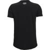 Under Armour Boys' Sportstyle Logo Short-Sleeve T-Shirt , Black (001)/White , Youth Medium view 4