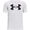 Under Armour Boys Tech Big Logo Short Sleeve T-Shirt , White (100)/Black , Small view 1