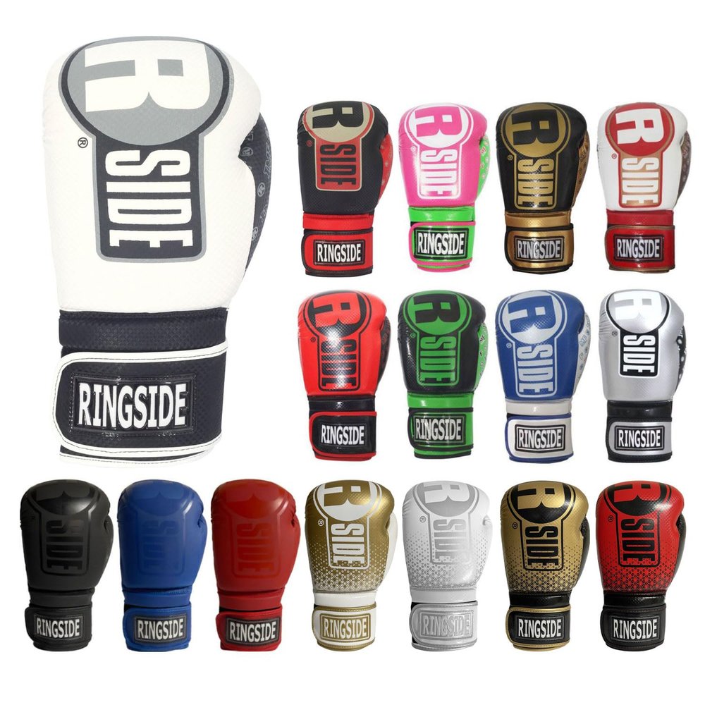 Ringside Apex Flash Sparring Gloves, IMF-Tech Synthetic Boxing Gloves with Secure Wrist Support, Ideal for Men and Women, White and Black, 18 oz