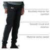 Under Armour Boys Brawler 2.0 Tapered Pants , Black (001)/White , X-Small view 4