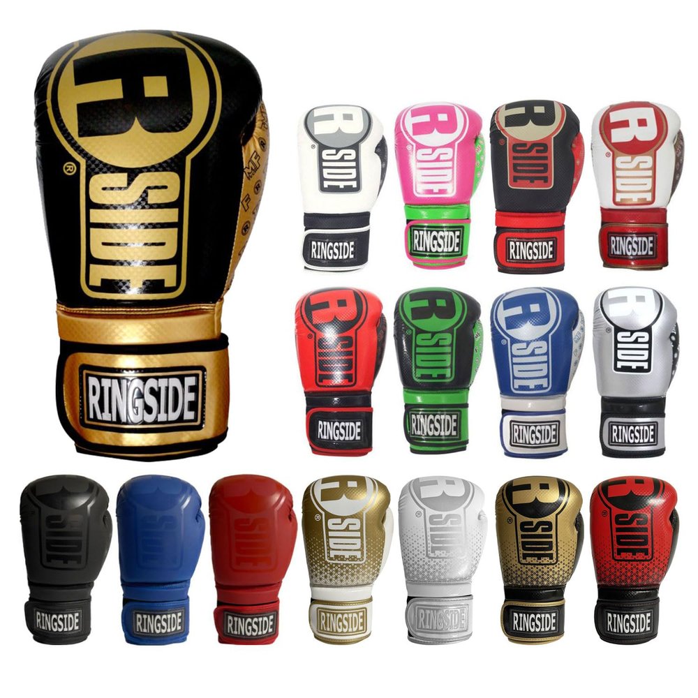 Ringside unisex adult Black/Gold 14 oz glove, Black/Gold, 18 Ounce US