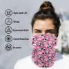 Protective Veil Scarves Cute Cow And Flower Women Men Scarf Sunscreen Dust Wind UV Sun Hair Wrapping Wristband Headwear for Outdoor Hiking Cycling Running Motorcycling view 3
