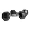 Fitness First Rubber Hex Dumbbell Pairs, 60 lbs view 2