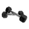 Fitness First Rubber Hex Dumbbell Pairs, 60 lbs view 3