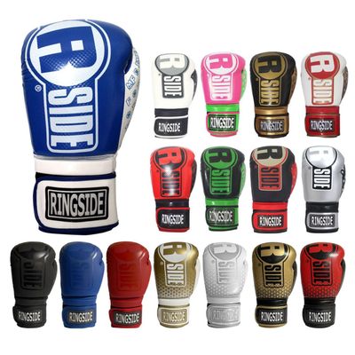 Ringside Apex Flash Boxing Training Sparring Gloves, BL/WH 18 oz,Blue/White