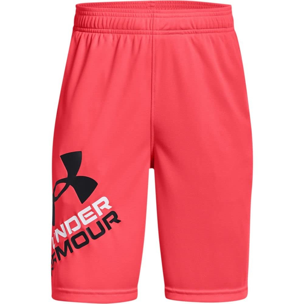 Under Armour boys Prototype 2.0 Logo Shorts , Beta (628)/Black , Youth X-Large