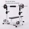 Squat rack Bench Press Multifunctional shelf Adjustable bracket Home indoor gym Strength training stand Men's fitness barbell rack Squat rack ( Color : White , Size : (84~108)*60*(81~130)cm ) view 2