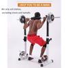Squat rack Bench Press Multifunctional shelf Adjustable bracket Home indoor gym Strength training stand Men's fitness barbell rack Squat rack ( Color : White , Size : (84~108)*60*(81~130)cm ) view 3