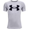 Under Armour Boys Tech Big Logo Short Sleeve T-Shirt , Mod Gray Light Heather (011)/Black , X-Large view 1