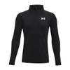 Under Armour boys Tech 2.0 1/2 Zip T-shirt , Black (001)/White , Medium view 1