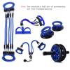 Abdominal Wheel Set, Push-Up Bar, Multifunctional Training Set, Core Fitness, Amplify Abdominal and Arm Workout,Blue view 2