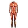 Women Halloween 3D Skull Skeleton Print Costume Skinny Catsuit Stretch Jumpsuit Bodysuit (X-Large, Muscle Jumpsuit) view 1