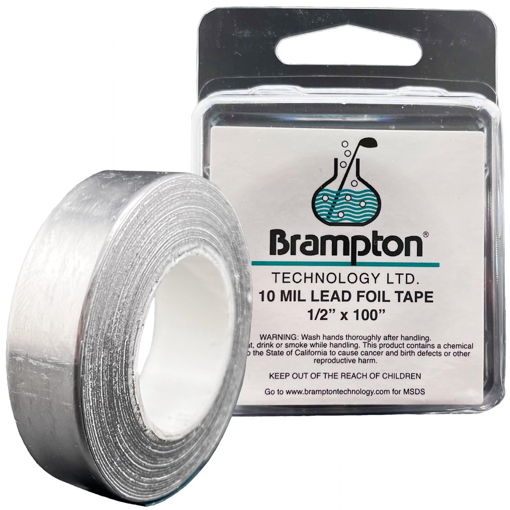 Brampton Golf Lead Tape 1/2 x 100 (10 mil) - Easy to Cut and Apply - Stay on in All Weather - Adjust Swing Weight and Feel - for Golf Clubs, Golf Heads, Pickleball, Tennis, and Fishing