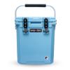 CAMP-ZERO 16L Tall Cooler/Ice Chest with 2 Molded-in Cup Holders & Folding Aluminum Handle | Thick Walled, Freezer Grade Cooler with Secure Locking System & Removable Divider (Sky Blue) view 1