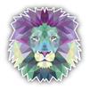 Geometric Lion Animal Polygonal Vinyl Sticker Decal Design