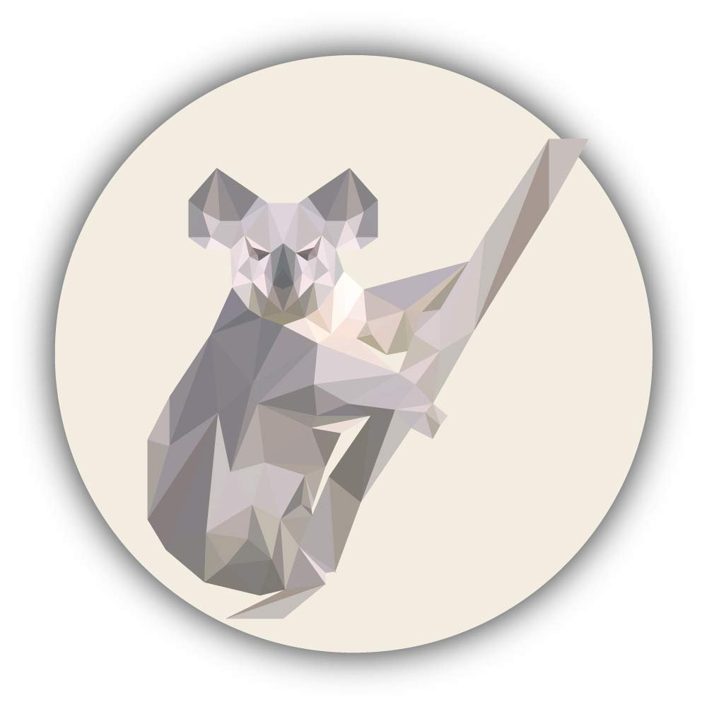 Geometric Koala Animal Polygonal Retro Vinyl Sticker Decal Design