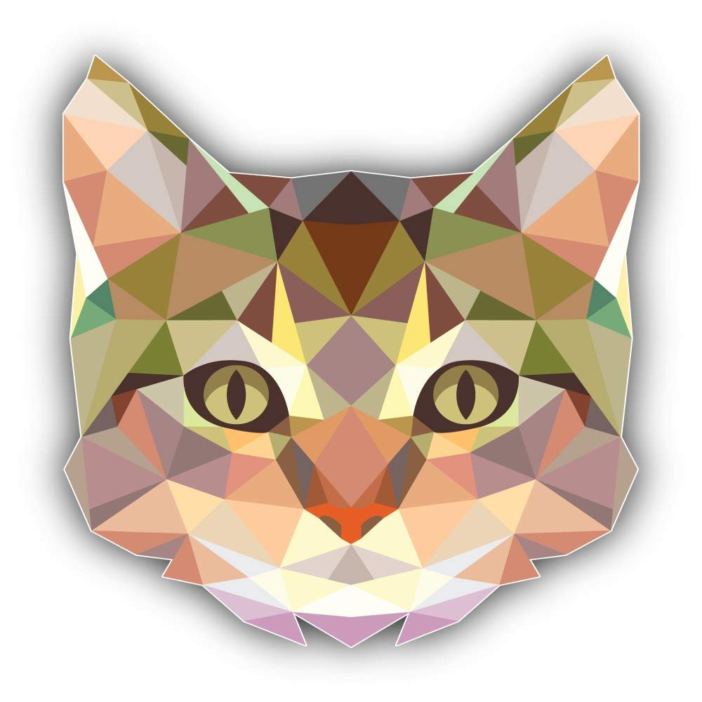 Geometric Lion Animal Polygonal Vinyl Sticker Decal Design