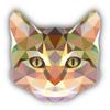Geometric Lion Animal Polygonal Vinyl Sticker Decal Design view 1