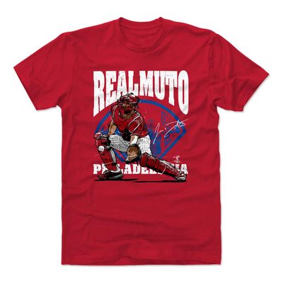 500 LEVEL J.T. Realmuto Shirt (Cotton, XX-Large, Red) - J.T. Realmuto Field WHT