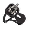 Exustar E-PS817-C8 1-Side SPD Clipless Indoor Exercise Pedals + Toe Clips Black view 2