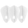 LSTYLE Dart Flights: L9d PRO Fantail - Dimple Texture - for Soft Tip and Steel Tip Darts - 2 Pack White view 3