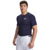 Under Armour Men's Armour HeatGear Compression Short-Sleeve T-Shirt , Midnight Navy (410)/White, Large view 2