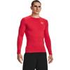 Under Armour Men's Armour HeatGear Compression Long-Sleeve T-Shirt , Red (600)/White, Medium view 1