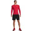 Under Armour Men's Armour HeatGear Compression Long-Sleeve T-Shirt , Red (600)/White, Medium view 2