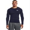 Under Armour Men's Armour HeatGear Compression Long-Sleeve T-Shirt , Midnight Navy (410)/White, Small view 1