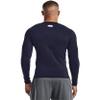 Under Armour Men's Armour HeatGear Compression Long-Sleeve T-Shirt , Midnight Navy (410)/White, Small view 2