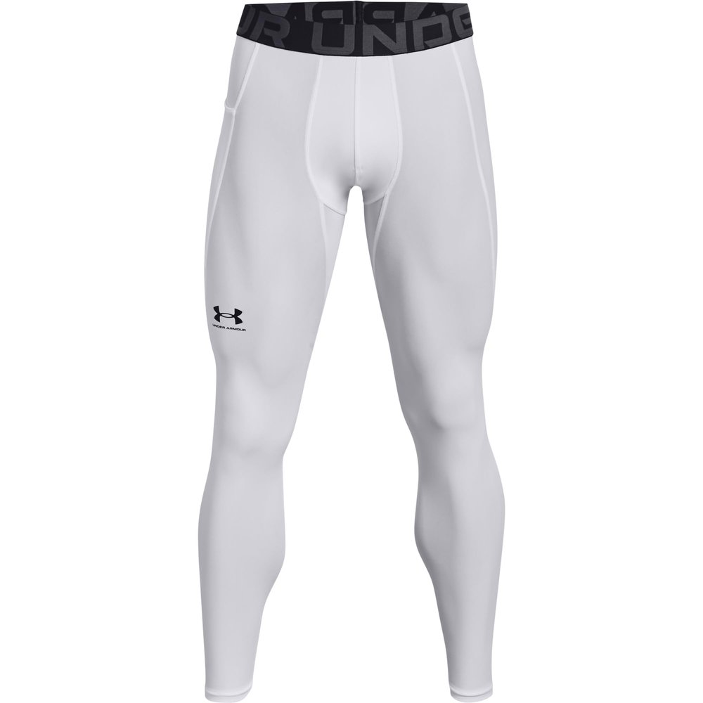 Under Armour Men's HeatGear Armour Leggings , White (100)/Black, Large