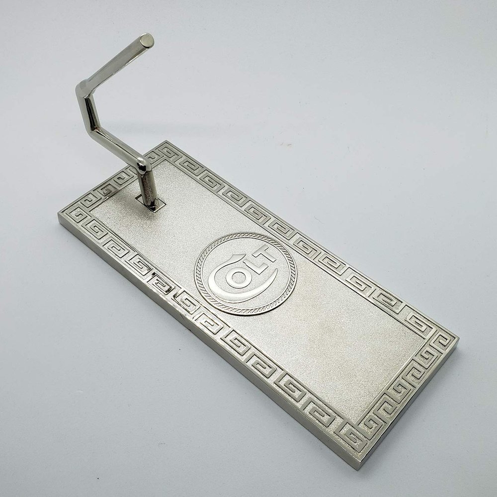 Tek_Tactical 1911 Gun Stand Full size Or Compact size Colt Metal Gun Stand Nickel For Any Gun