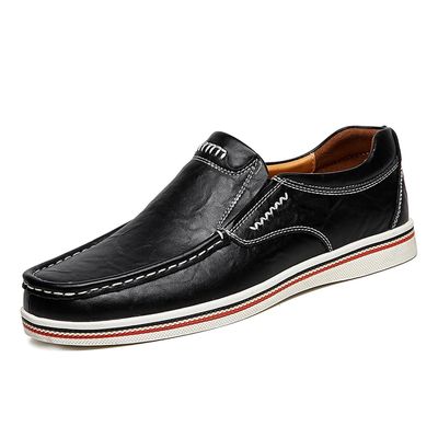 Asifn Men's Casual Driving Loafers Business Leather Men Comfort Shoes Sport Walking Light Moccasin Fashion 7 US Men Black