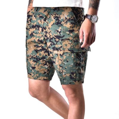 BACKBONE Mens Army Tactical Military BDU Camouflage Shorts Work Fishing Camping Casual Cargo Shorts (Woodland Digital - Ripstop,Size 32)