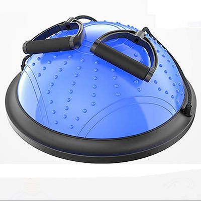 Yoga Balance BallHalf Ball Balance Trainer With 2 Elastic Strings For Core Training Home Fitness Strength Exercise Workout Gym,Diameter: 46 cm/18.1 inches (Color : A)