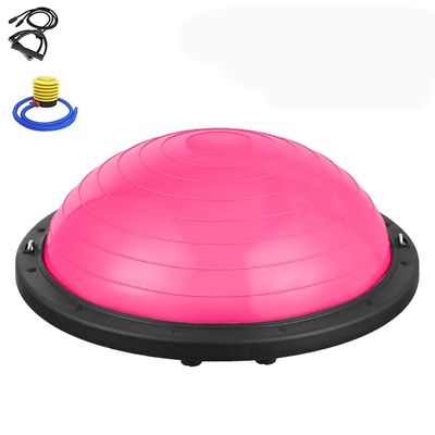 SH-PH Yoga Balance BallHalf Ball Balance Trainer with Straps Yoga Balance Ball Anti Slip for Core Training Home Fitness Strength Exercise Workout Gym Diameter: 58cm/22.8 Inch (Color : D)