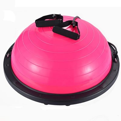 SH-PH Yoga Balance BallHalf Ball Balance Trainer with 2 Elastic Strings for Core Training Home Fitness Strength Exercise Workout Gym,Diameter: 60cm/23.6 Inch (Color : C)