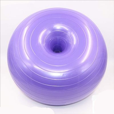 SH-PH Yoga Ball Exercise Donut Yoga Ball Workout Core Training Stability Ball for Yoga Pilates Balance Training with Inflatable Pump, Diameter: 50 Cm / 19.7 Inch (Color : A)