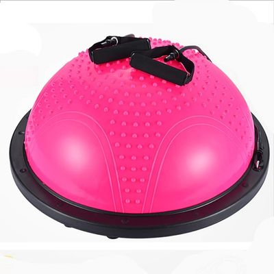 SH-PH Yoga Balance BallHalf Ball Balance Trainer with 2 Elastic Strings for Core Training Home Fitness Strength Exercise Workout Gym,Diameter: 60cm/23.6 Inch (Color : F)